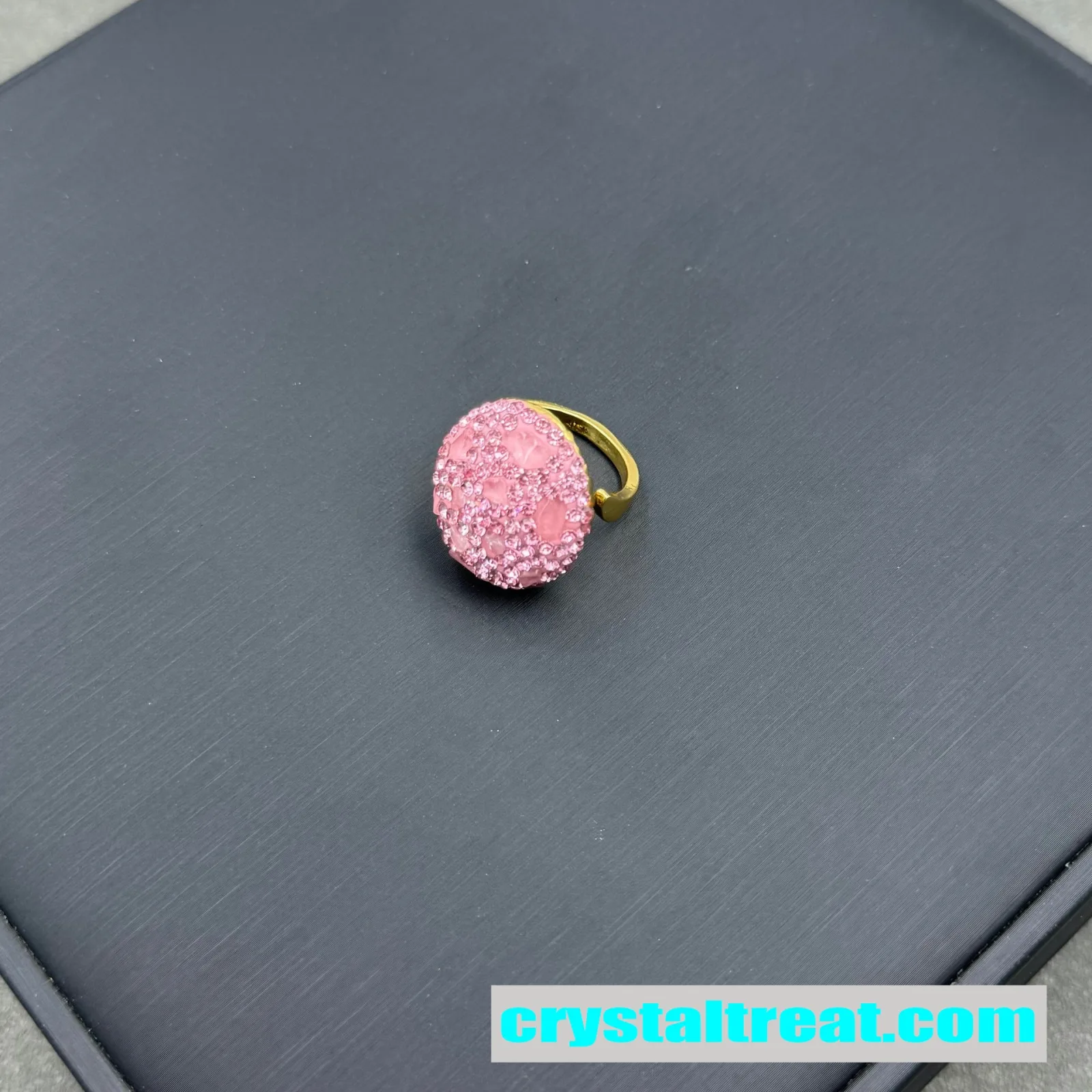 Crushed Gemstone Dome Ring