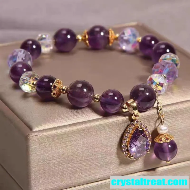 Enhanced Crystals Amethyst Beaded Bracelet product image 1
