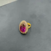 Ring — Enhanced Gradient Radiant Red Crystal & Gold Rhinestone Jewelry Set