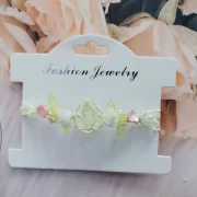 citrine — Handmade Natural "Summer Blossom" Crystal Woven Bracelet