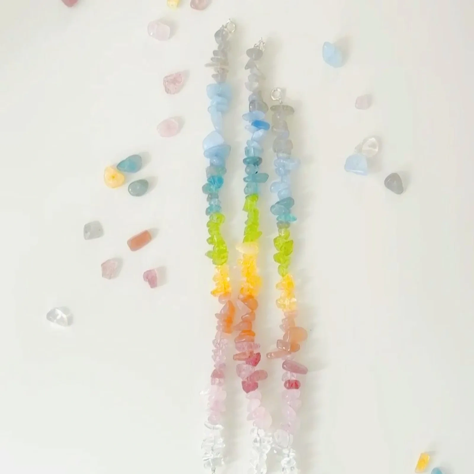 Handmade "Summer Rainbow" Natural & Colored Crystal Chip Bracelet product image 4