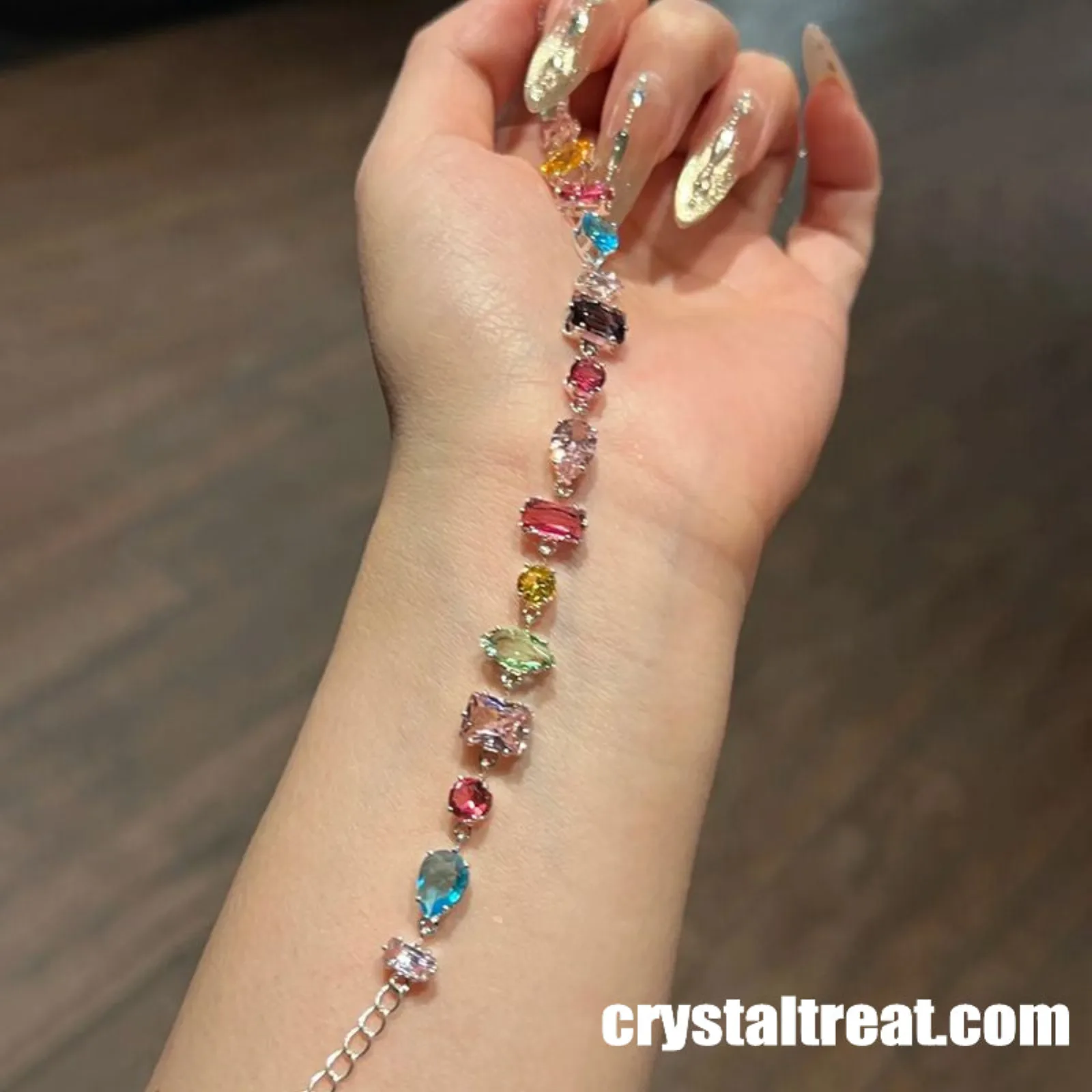 Joyful Prism Multicolor Crystal and Zircon Bracelet