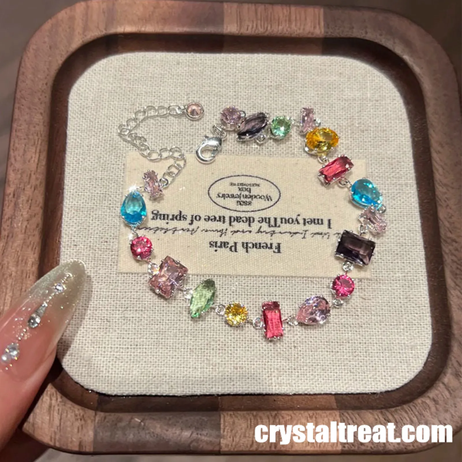 Joyful Prism Multicolor Crystal and Zircon Bracelet