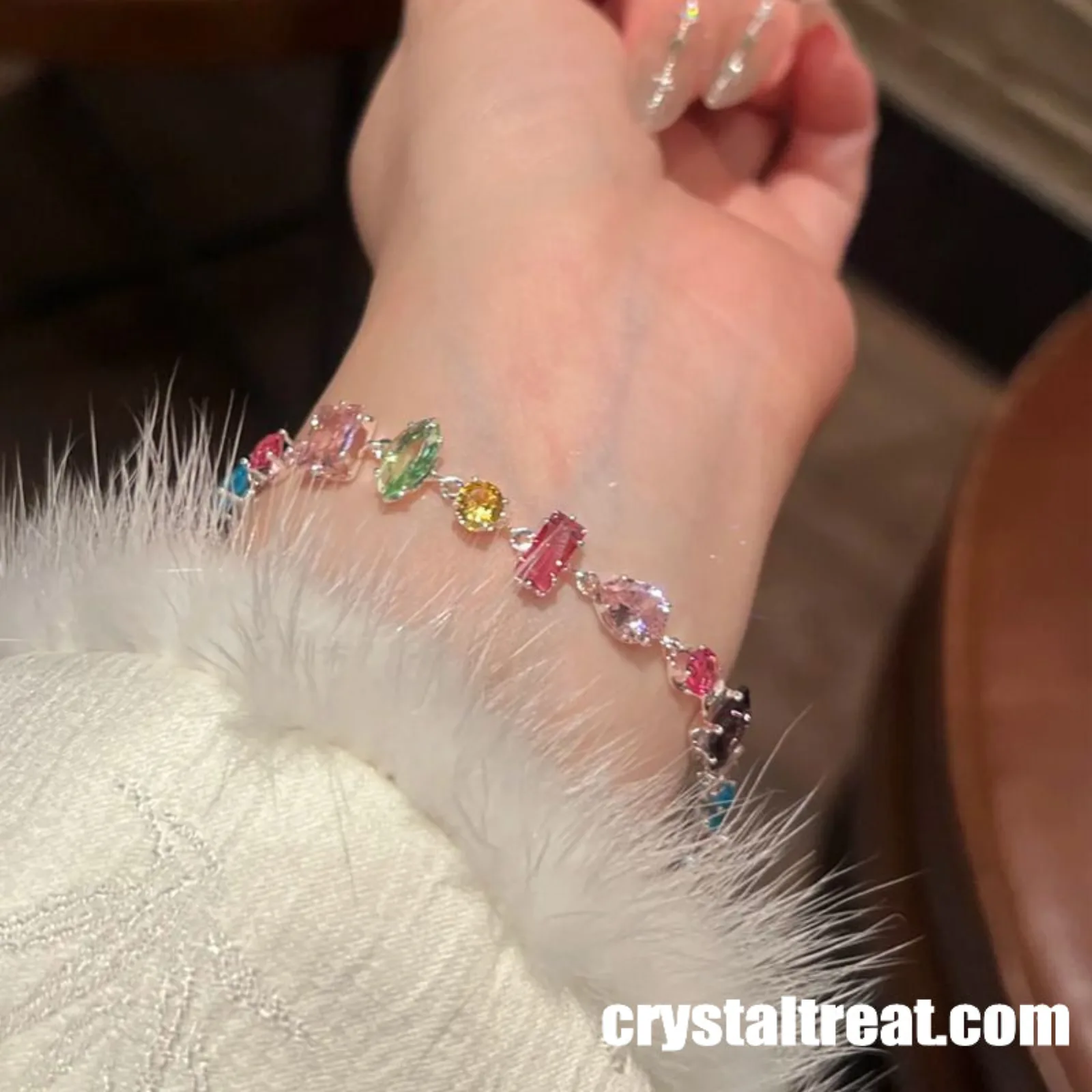 Joyful Prism Multicolor Crystal and Zircon Bracelet