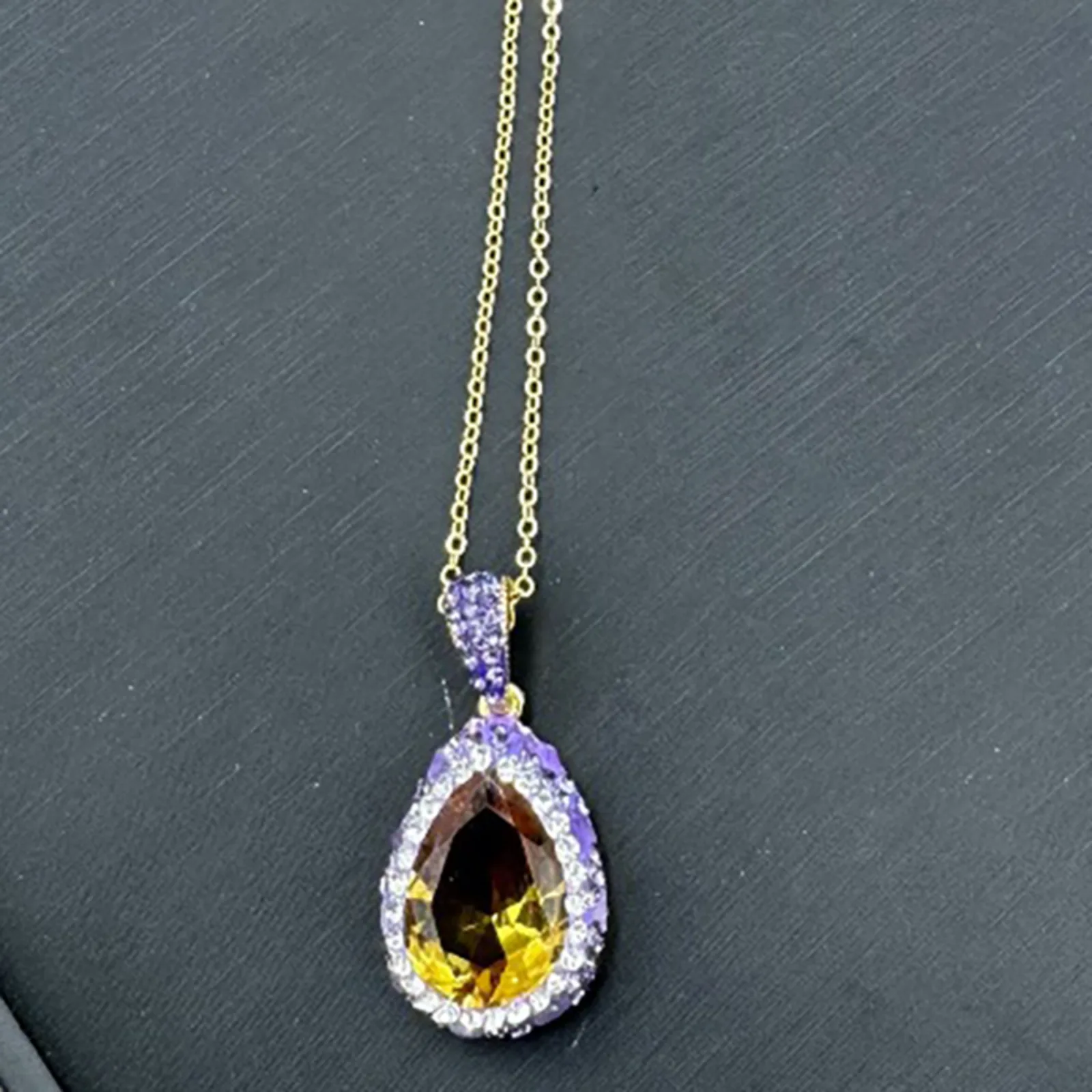 Natural Amethyst Inlaid Turkish Sultan Stone Jewelry Set