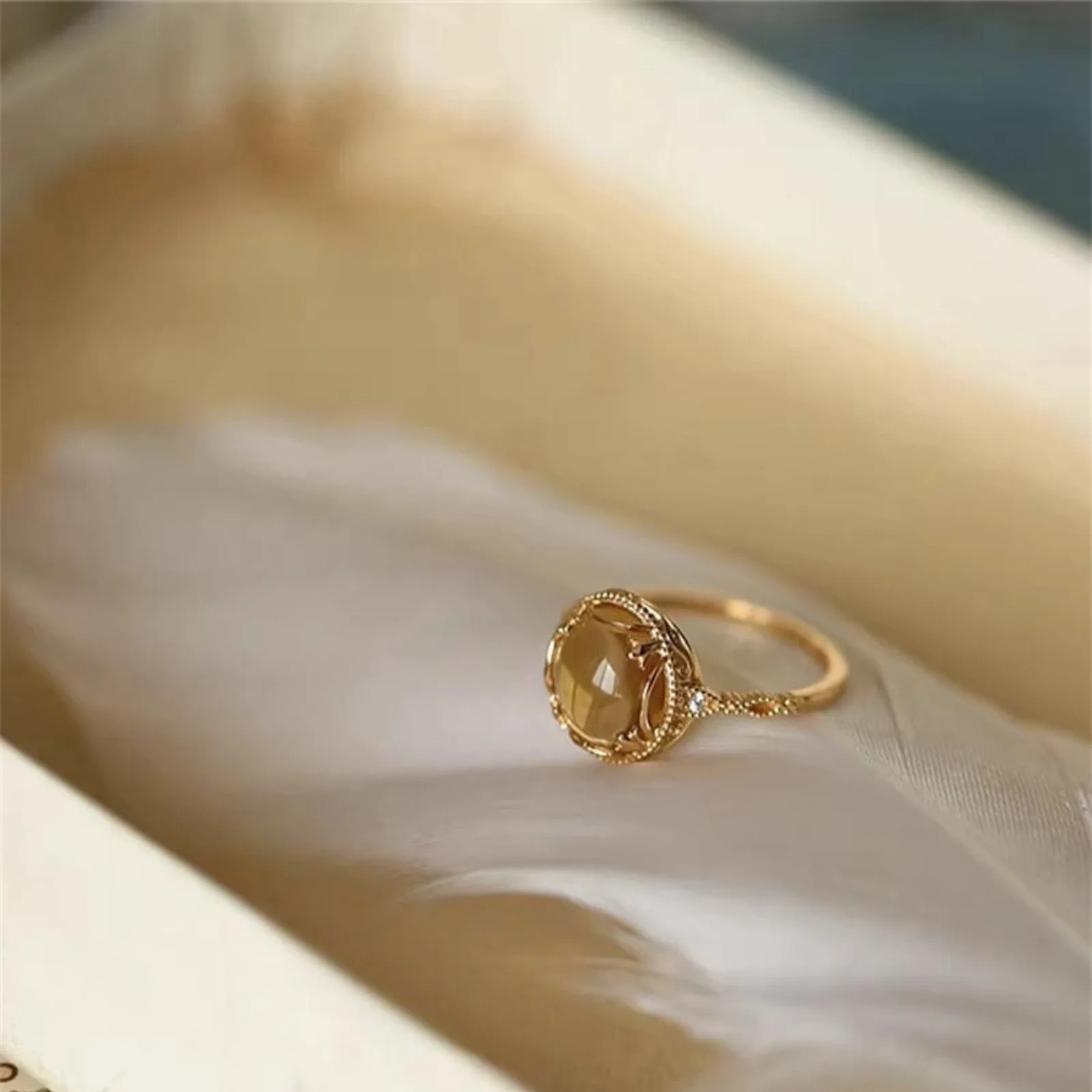 Natural Citrine Vintage-Style Ring product image 4
