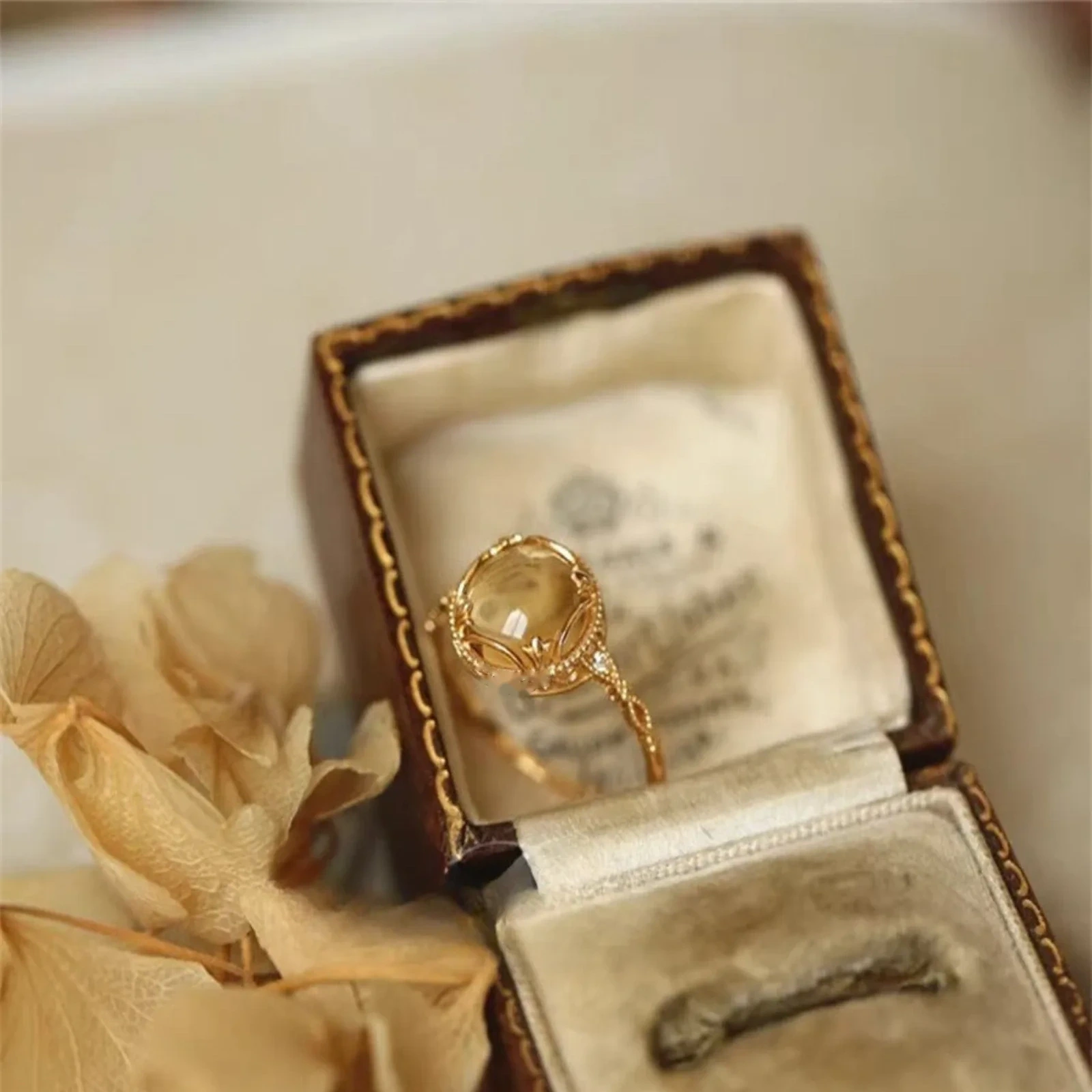 Natural Citrine Vintage-Style Ring product image 5