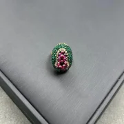 Ring — natural Handmade Grape Jewelry Set with Czech Crystals