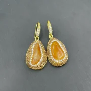Earrings — Natural Raw Citrine Crystal Jewelry Set