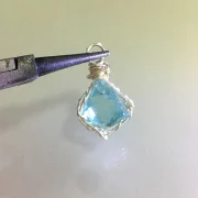 Blue opal — Natural Raw Crystal & Opal Pendant Necklace