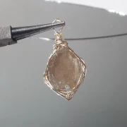 Brown crystals — Natural Raw Crystal & Opal Pendant Necklace