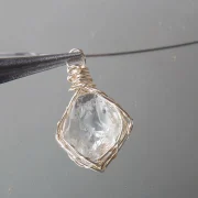 White crystal — Natural Raw Crystal & Opal Pendant Necklace