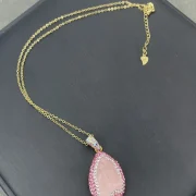 Necklace — Natural Red and Green Crystal Rhinestone Inlaid Jewelry Set