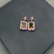 Earrings — Natural Sultan Stone, Amethyst, and Pearl Jewelry Collection