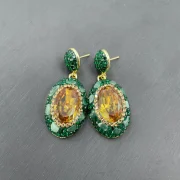 Earrings — Natural Turkish Sultan Stone & Green Aventurine Jewelry Set
