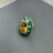 Ring — Natural Turkish Sultan Stone & Green Aventurine Jewelry Set