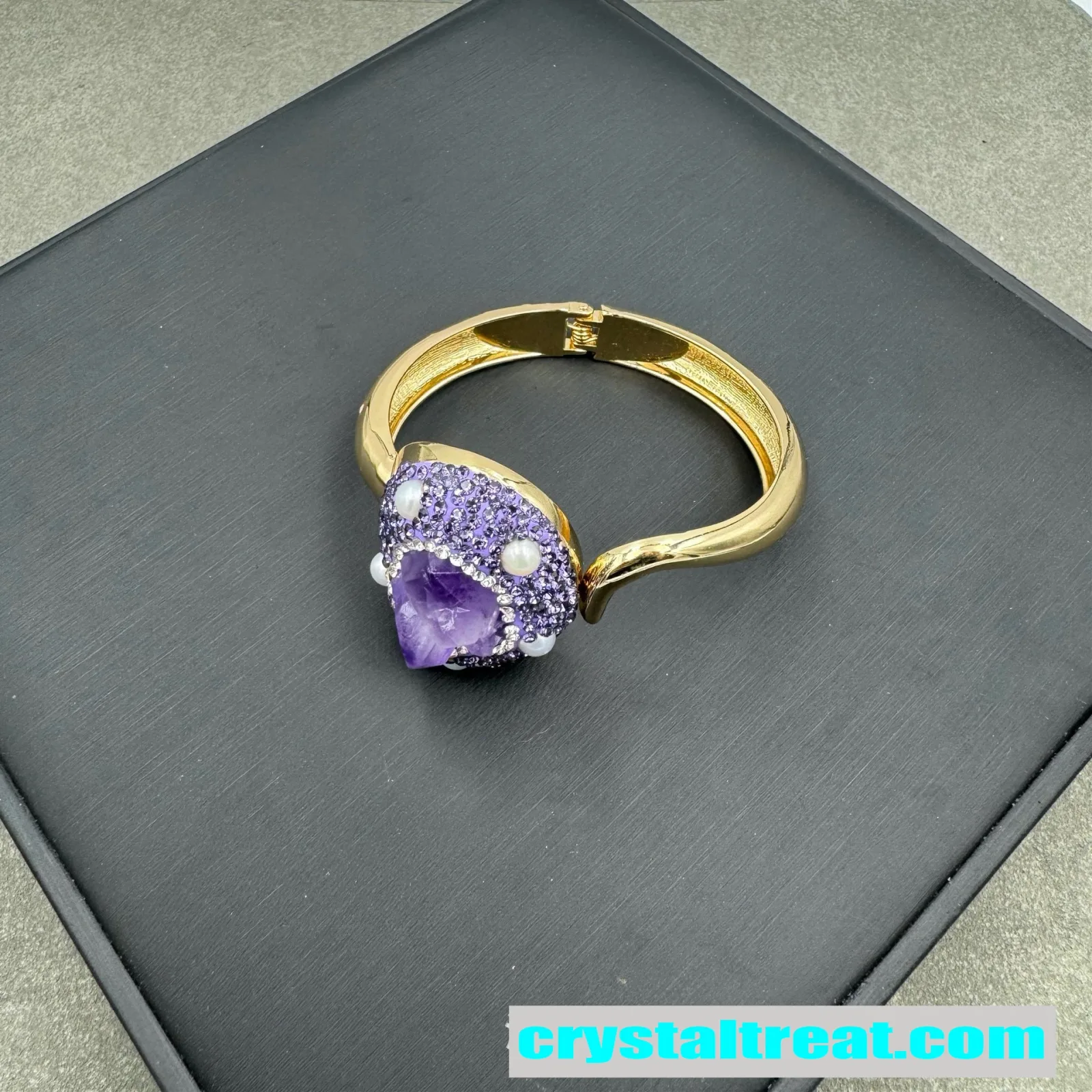 Natural Uruguayan Amethyst and Pearl Statement Collection