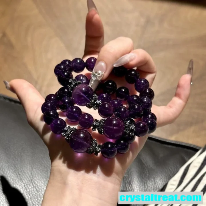 Natural Uruguayan Amethyst Beaded Bracelet product image 1