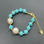 Bracelet — Stabilized Turquoise Inlay Jewelry Set